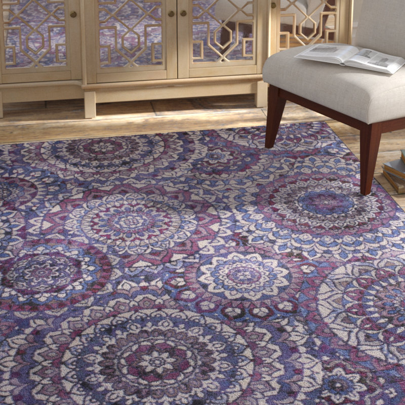 Bungalow Rose Claude Medallion Purple Area Rug & Reviews Wayfair